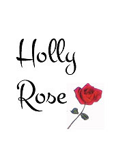 Holly Rose logo with a single red rose
