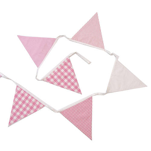 shades of pink cotton bunting by the cotton bunting company