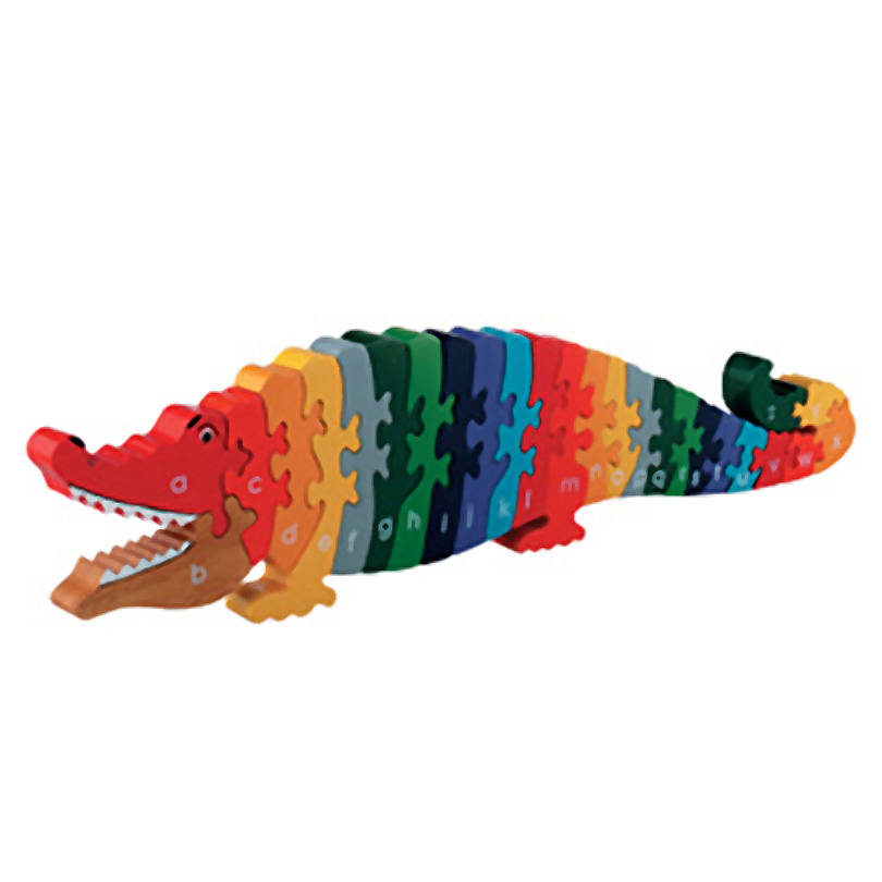 orange tree wooden alphabet crocodile puzzle