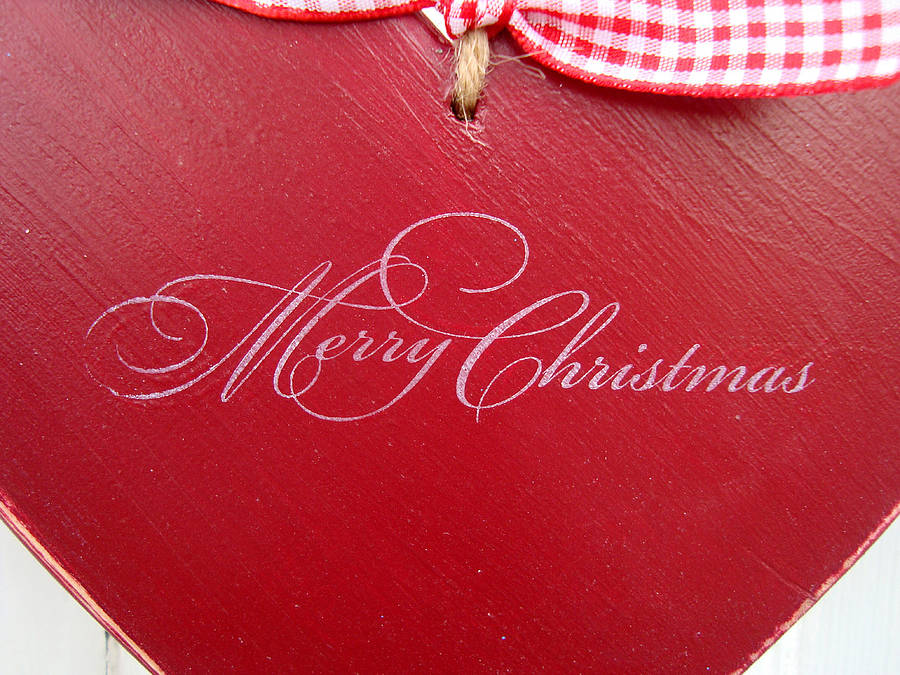 merry christmas heart by giddy kipper | notonthehighstreet.com