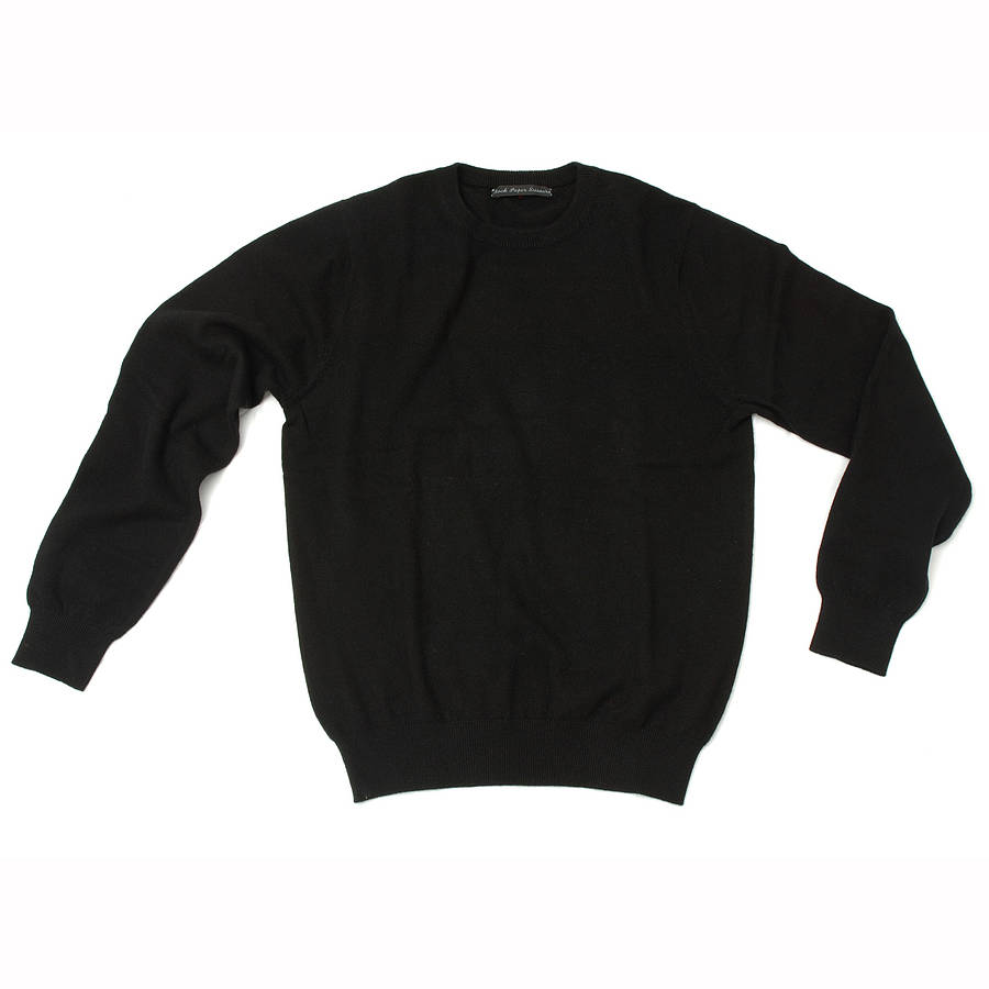 men's cashmere round neck jumper by melanie porter