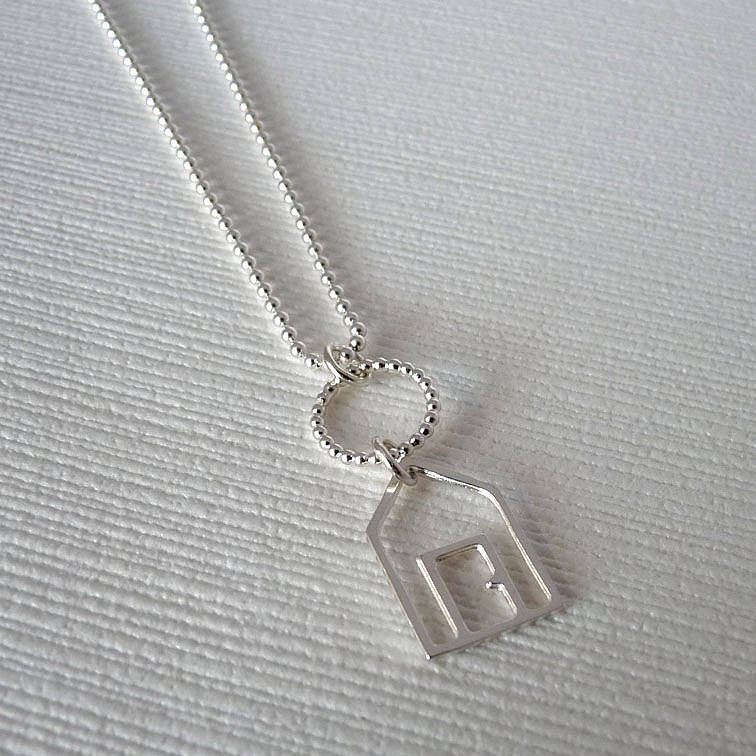 beach hut pendant necklace by kate wimbush jewellery