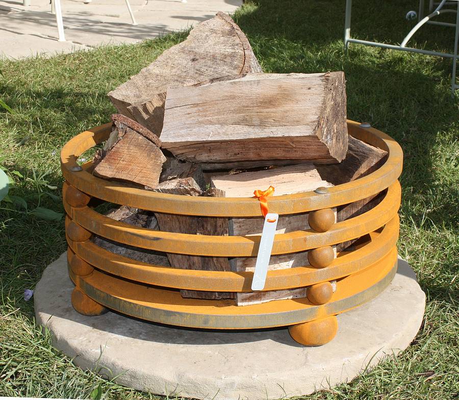 circular fire pit brazier by ironart of bath