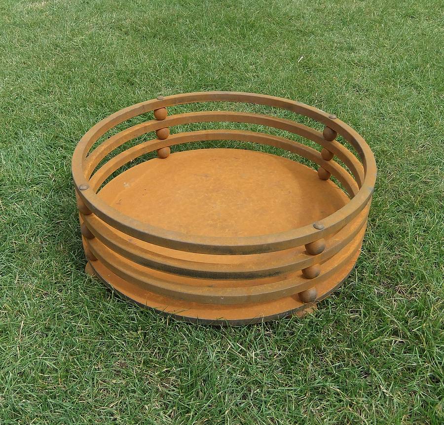 circular fire pit brazier by ironart of bath