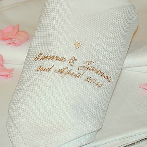 spring styling personalised runner  wedding uk  Personalised  table Wedding Napkins