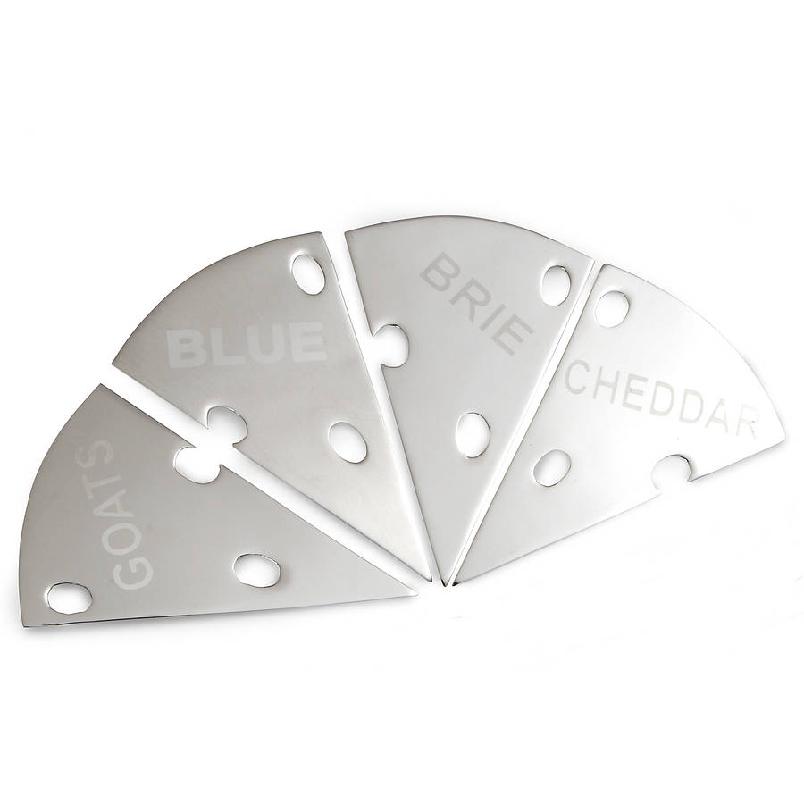 set of four cheese markers by whisk hampers