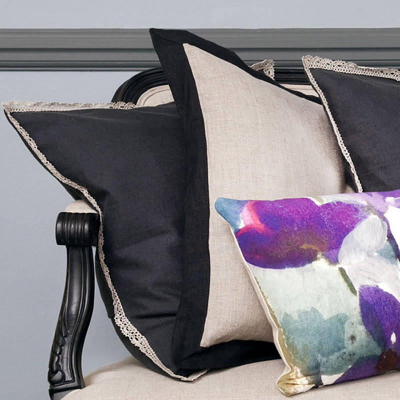 bessie lace trim cushion by rowen & wren