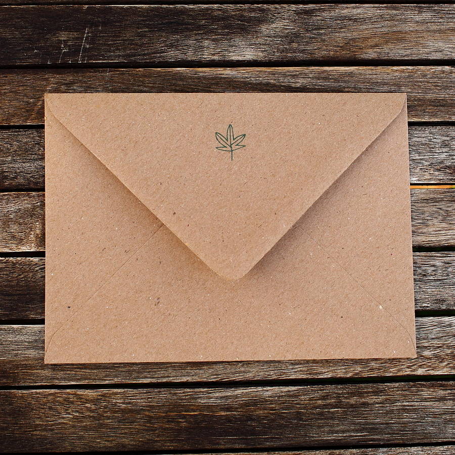 rustic green wedding invitations + envelopes by artcadia | notonthehighstreet.com
