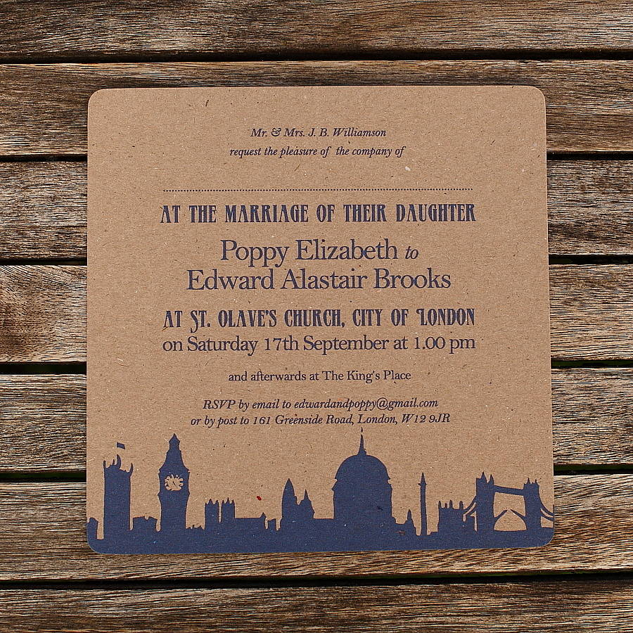 Simple wedding invitations london