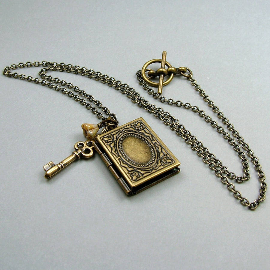 vintage style book lover locket by wished for | notonthehighstreet.com