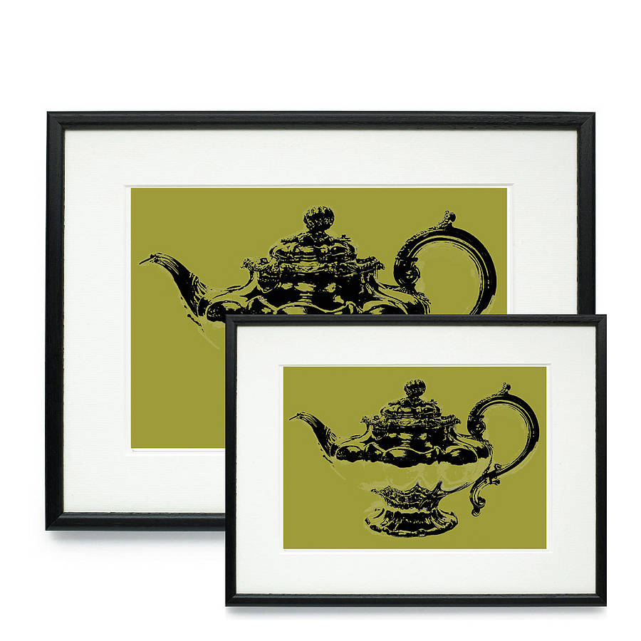 teapot framed & signed print by rawxclusive