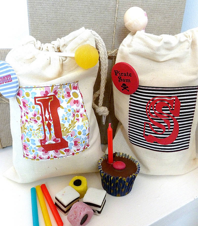 child's personalised party bag set by tilliemint