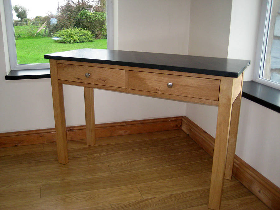 slate and oak console table by grasi
