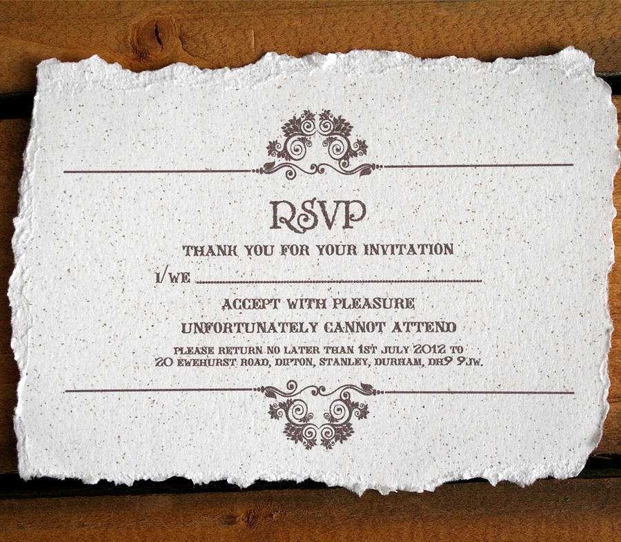 Wedding invitation rsvp ideas