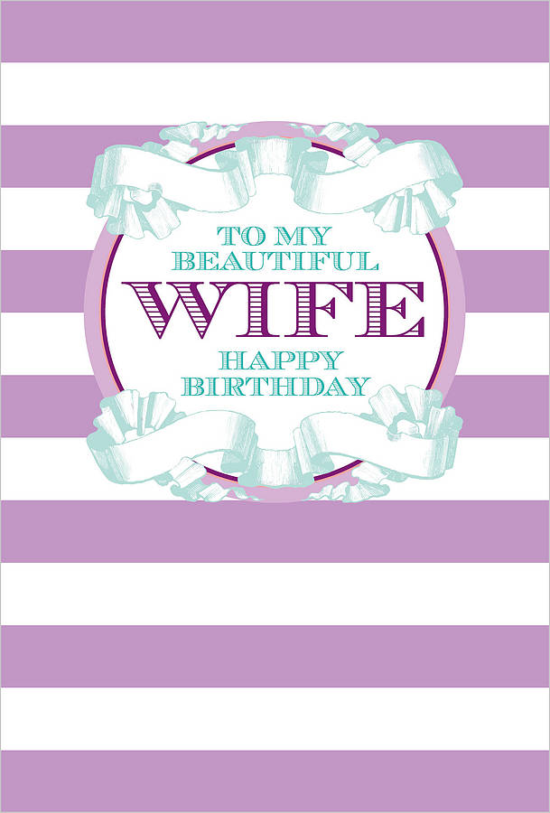 candy stripe 'happy birthday wife' carddimitria jordan