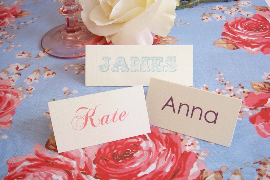 personalised name place card by katie sue design co