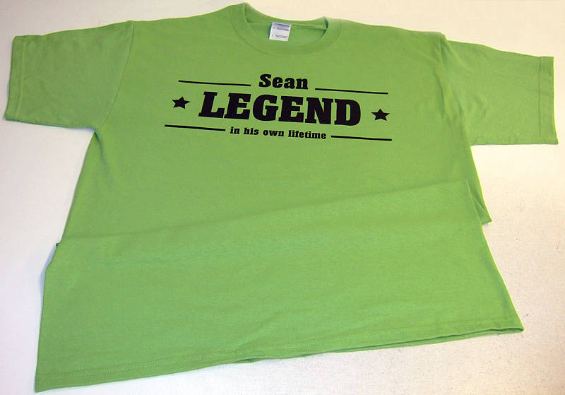 personalised legend t shirt by flaming imp