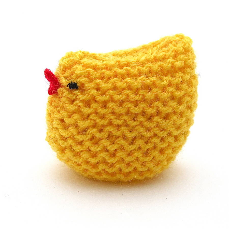 Knitted Easter Chick Egg Cover By Edamay