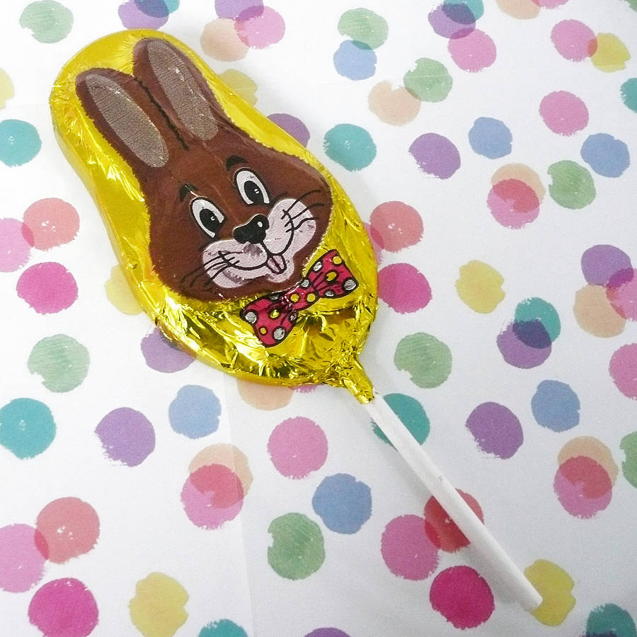foiled chocolate easter bunny lollipop by the 3 bears one stop gift