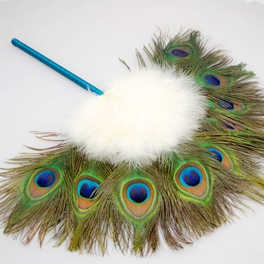 Elsie Bridal Peacock Feather Fan By Britten Weddings 6386