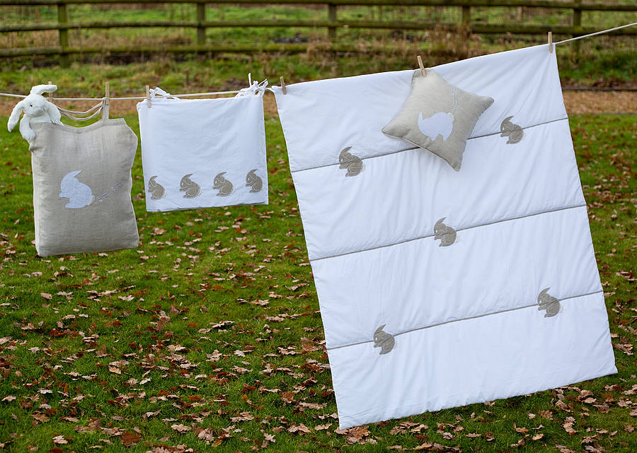 rabbit nursery bedding by white rabbit england