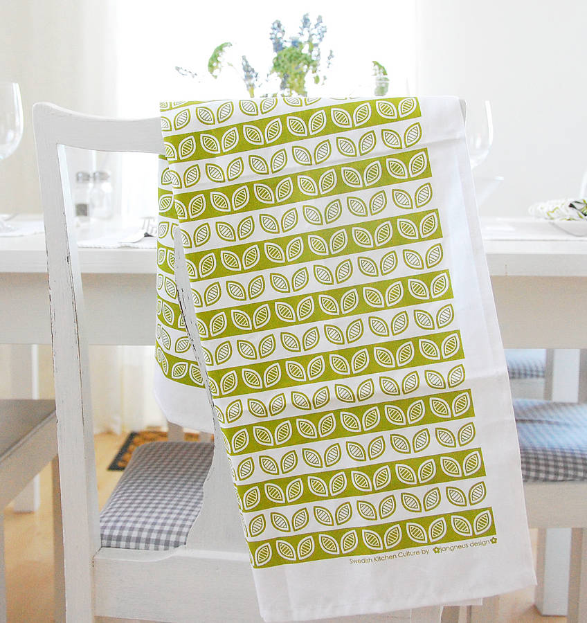 leaves tea towel by jangneus