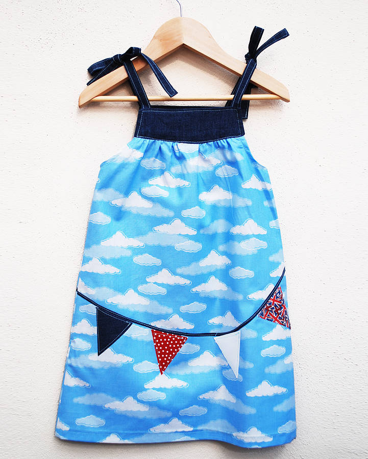 girl's great britian bunting dress by wild things funky little dresses