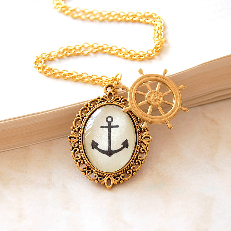 anchor necklace by juju treasures