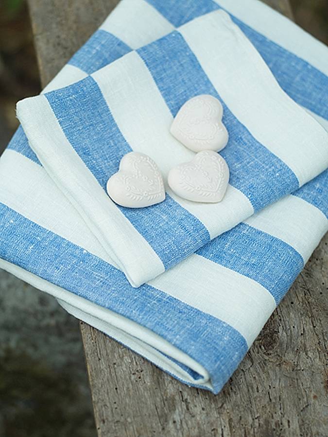 classic striped linen bath towel philippe by linenme