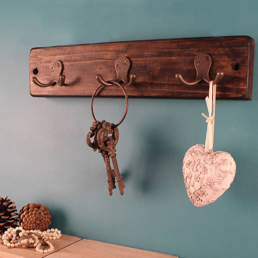 reclaimed wooden wall hook by möa design