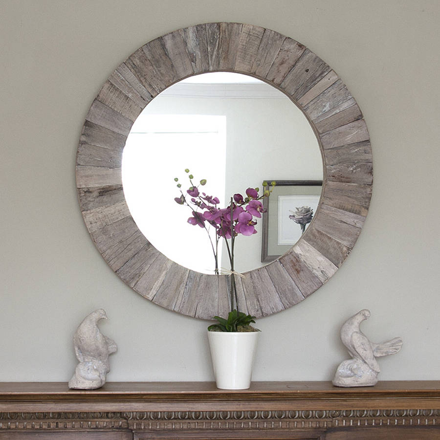 round wooden mirror by decorative mirrors online ...
