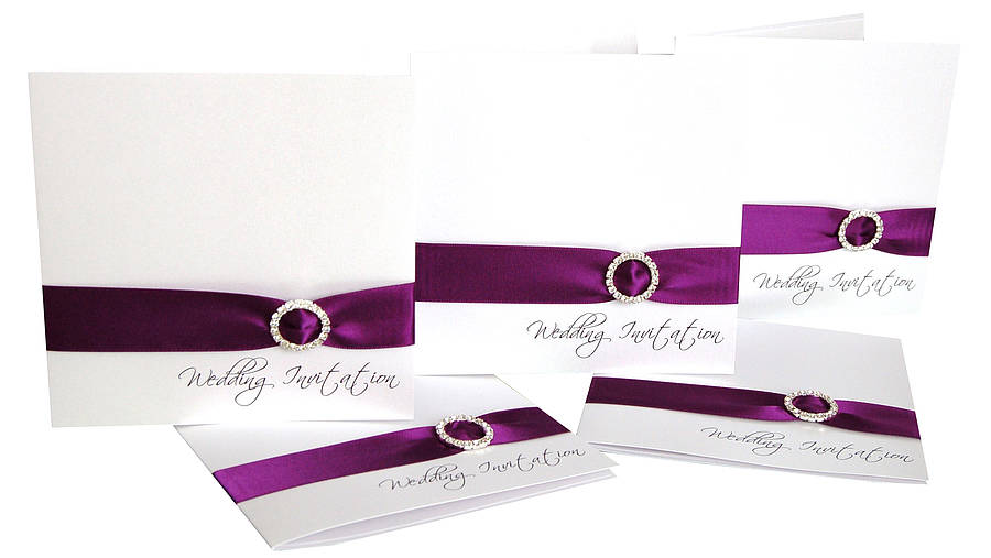 Luxury wedding invitations with crystals
