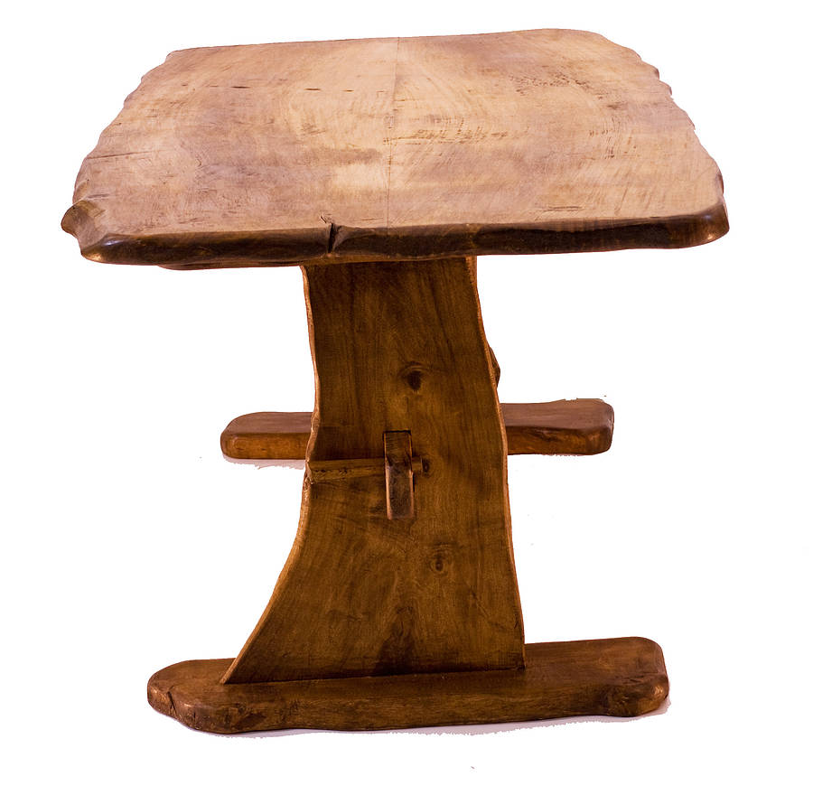 rustic handmade picnic-style dining table by kwetu | notonthehighstreet.com