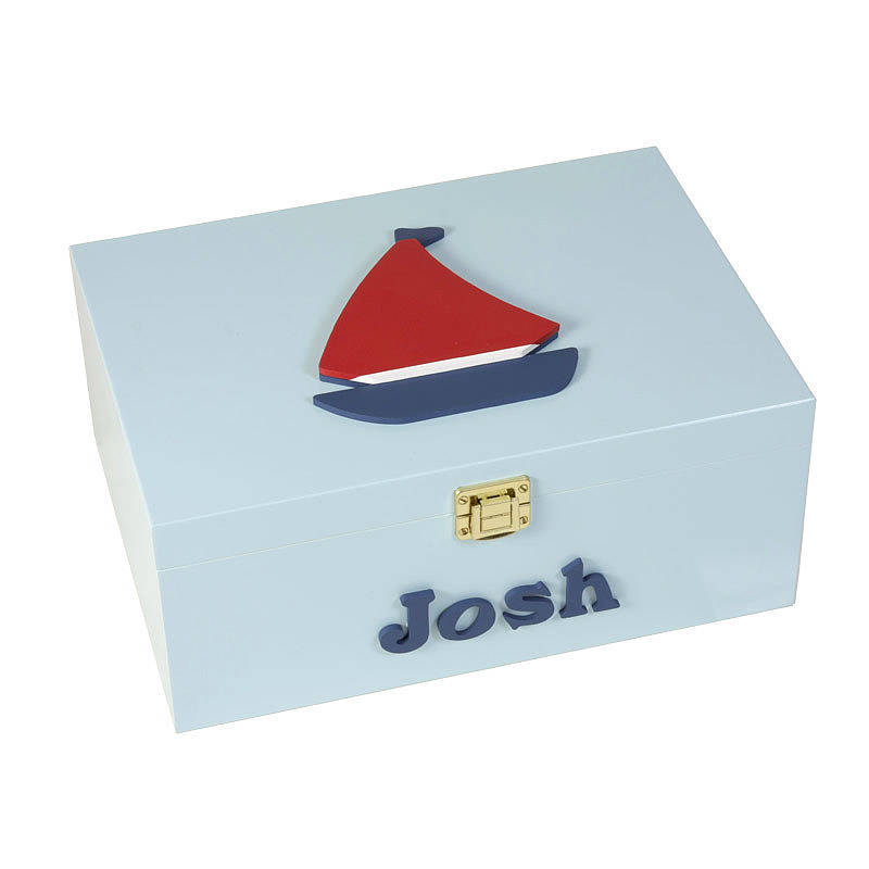 personalised boy's keepsake box various designs by pitter patter