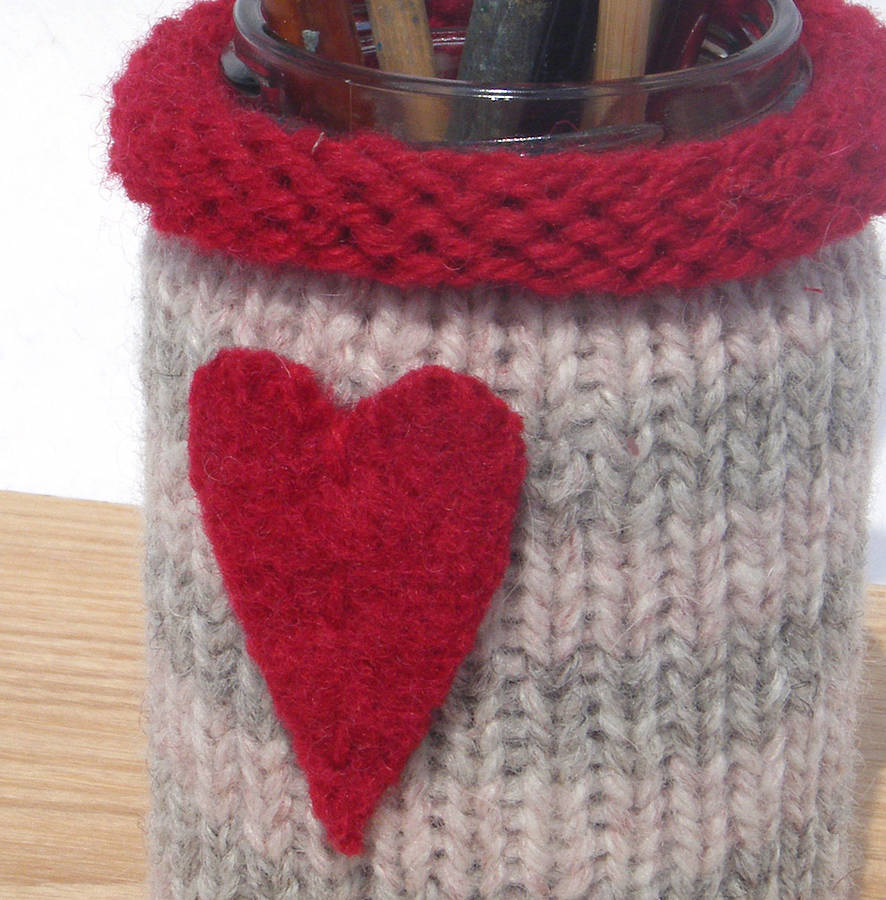 jam jar cover knitting kit by my baboo