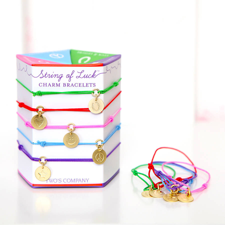 girl's lucky charm bracelet gift set by red berry apple