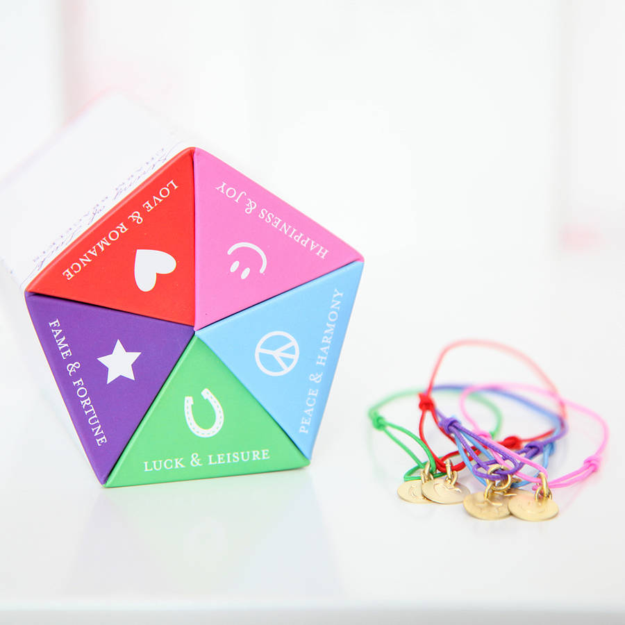 girl's lucky charm bracelet gift set by red berry apple