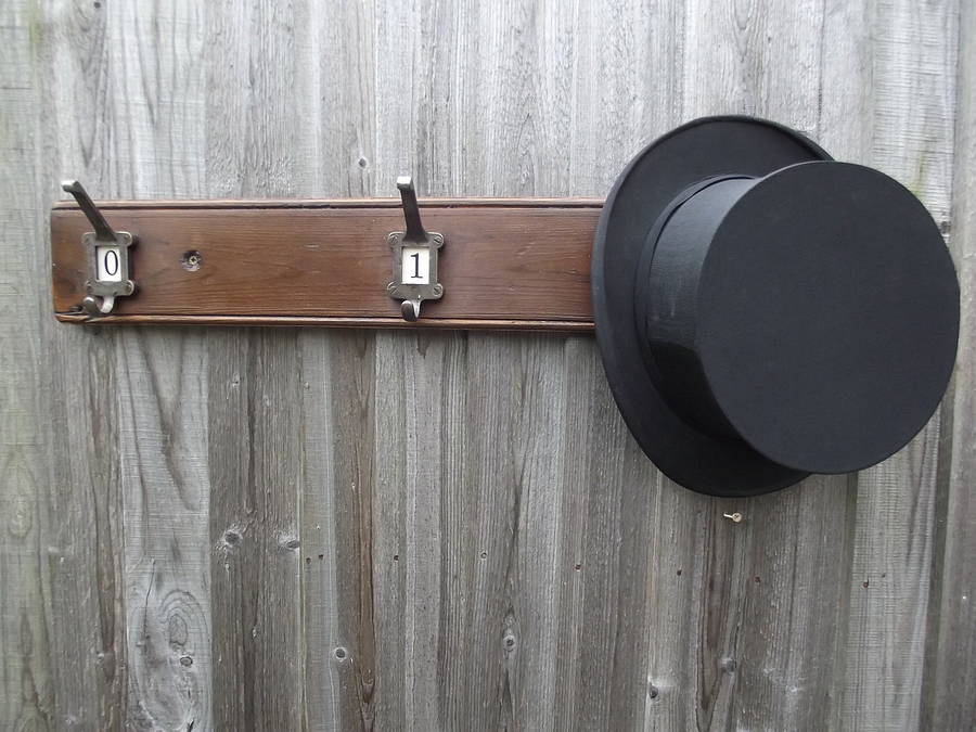 number hat and coat hook board by woods vintage home interiors