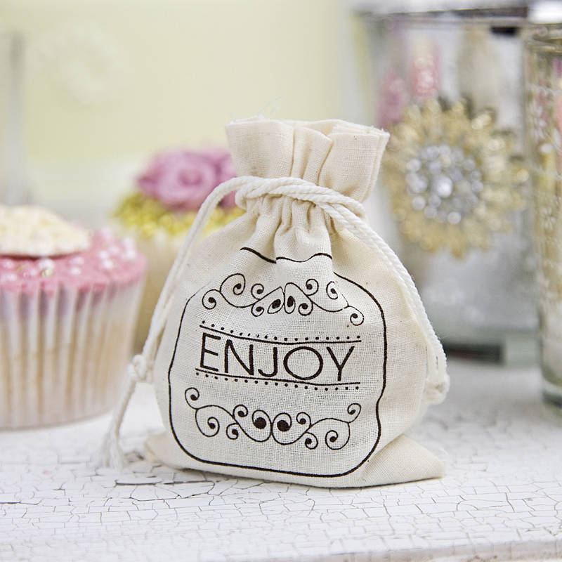 Set Of 12 Enjoy Favour Bags By Hope And Willow Notonthehighstreet