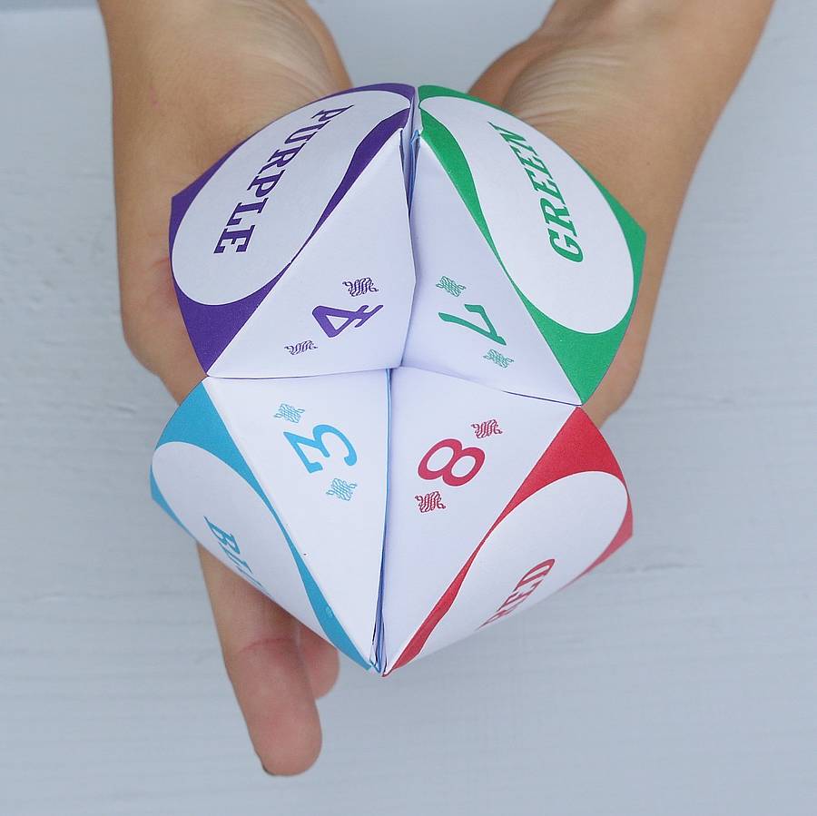 Personalised Paper Fortune Teller By Daisyley Designs