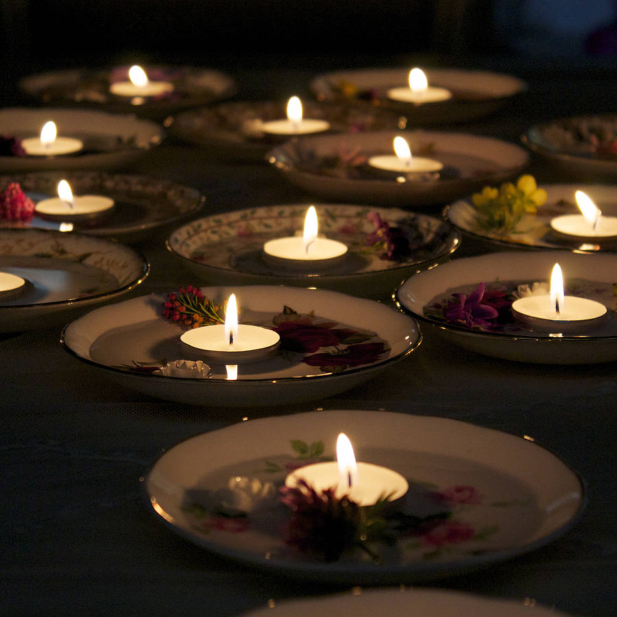 floating vintage tea light favour by bedcrumb