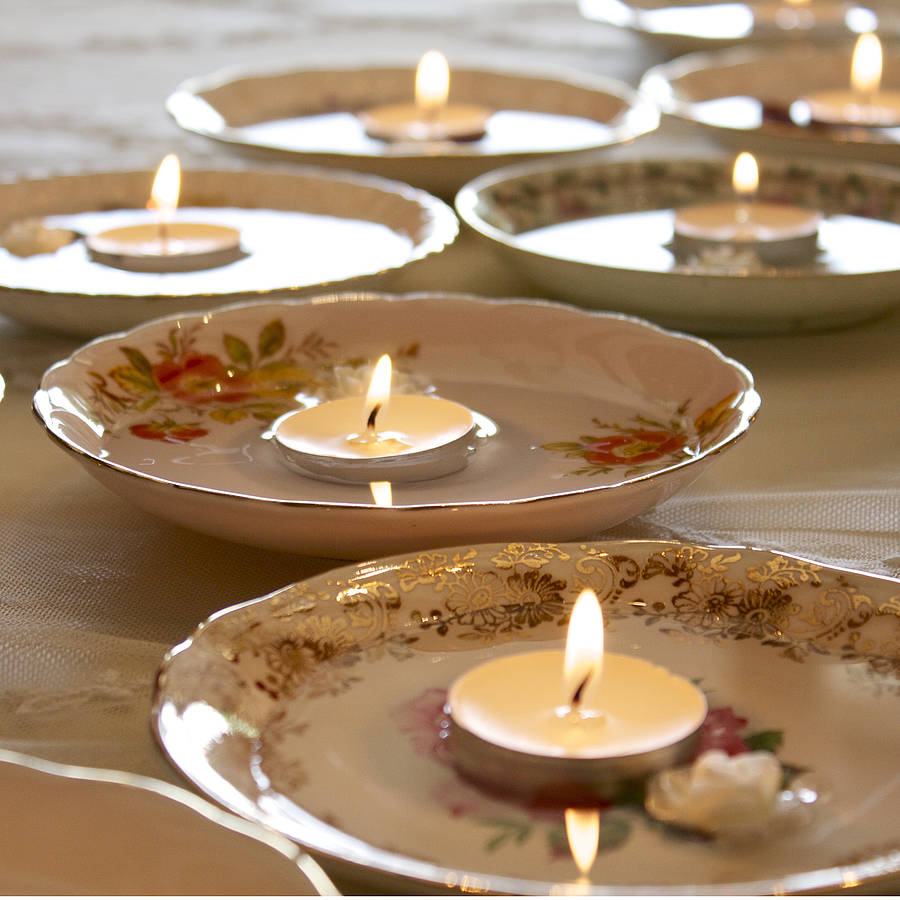 floating vintage tea light favour by bedcrumb