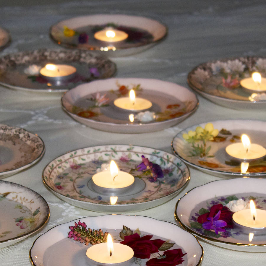 floating vintage tea light favour by bedcrumb