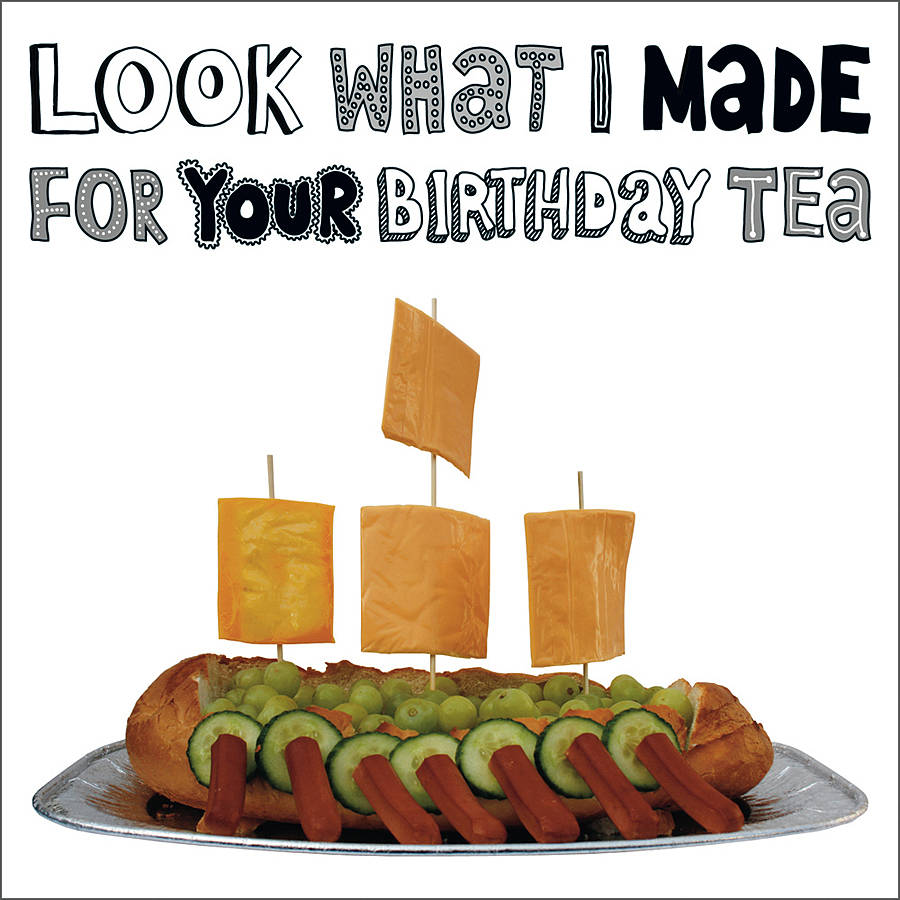 Loaf Boat Birthday Tea Greetings Card By Edith Bob Notonthehighstreet Com