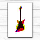 guitar head print by knockout | notonthehighstreet.com