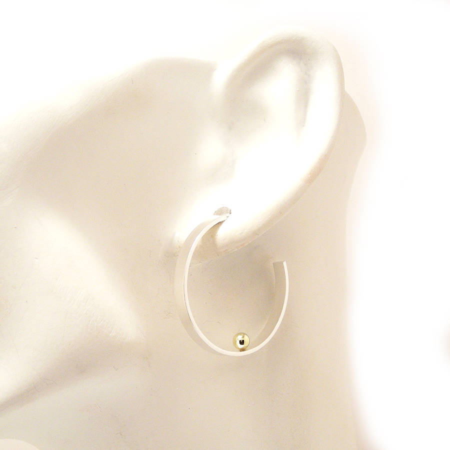 gold ball hoop earrings by machi de waard jewellery