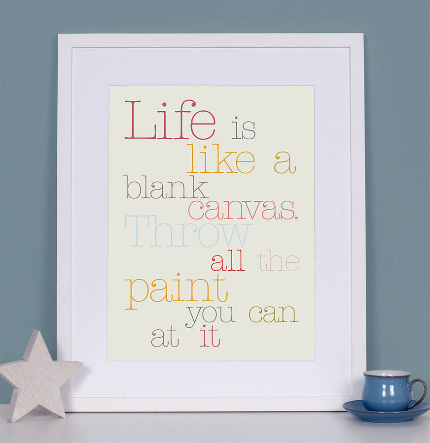 personalised your own quote art print by modo creative