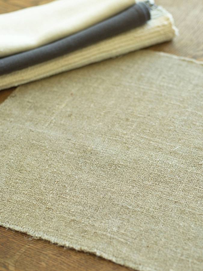 rustic style natural linen placemat by linenme