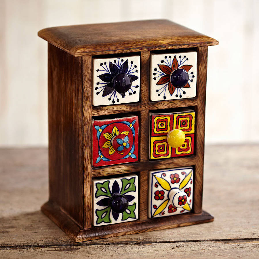 handcrafted six drawer trinket box by paper high 