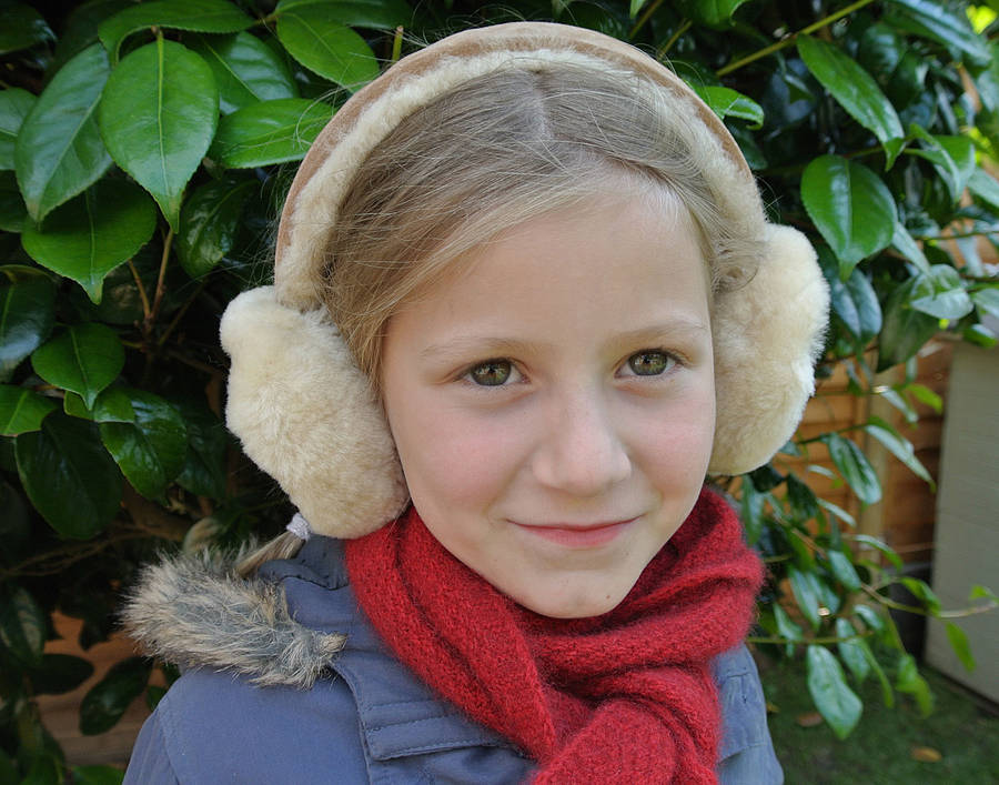 sheepskin ear muffs by baa baby